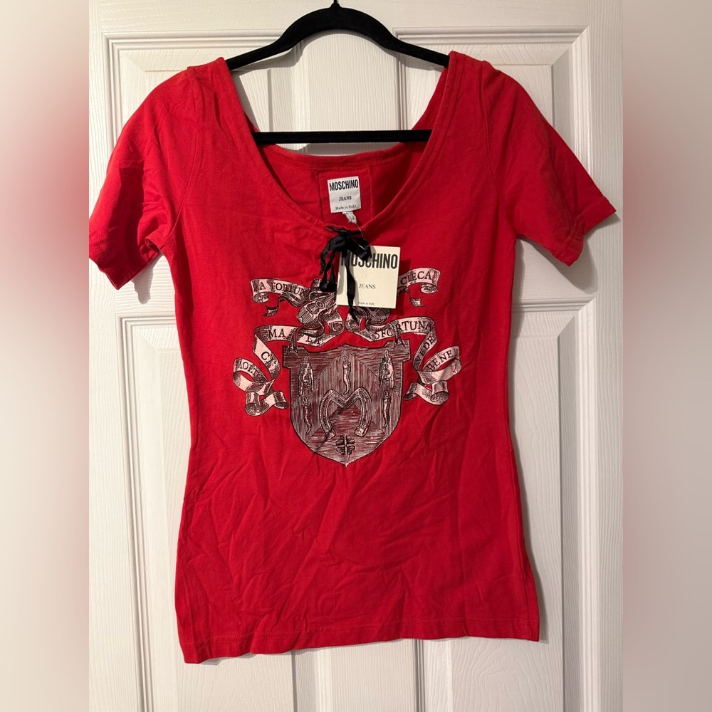 Rare Moschino Designer Vintage Top Made in Italy NWT  Size 12
